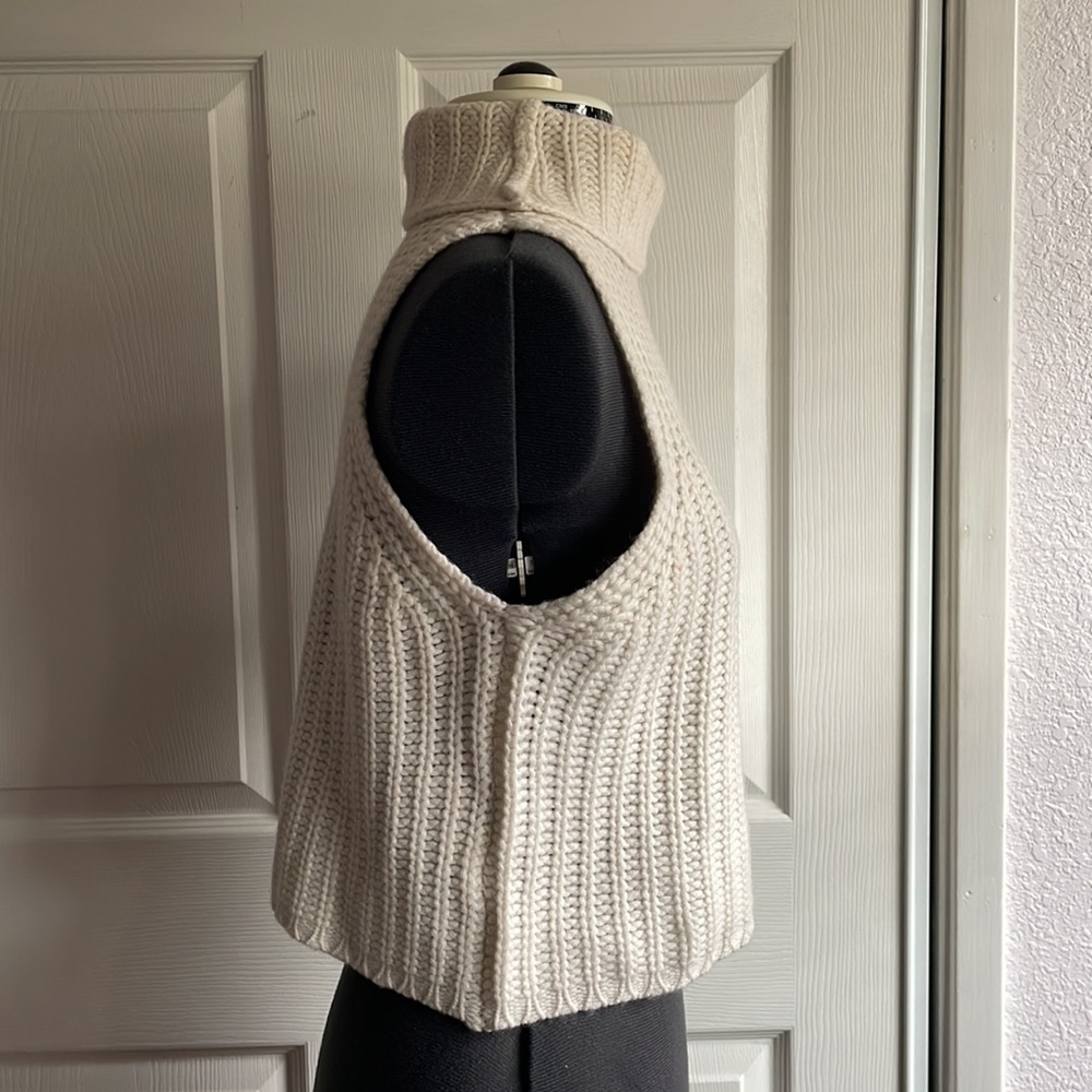 Sablyn White Sleeveless Knit Turtleneck Top - Picture 6 of 13
